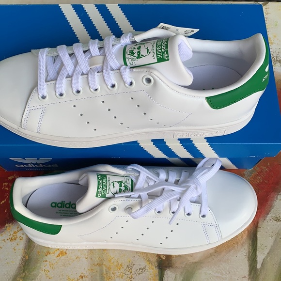 ADIDAS STAN SMITH MENS FTWWHT/FTWWHT/GREEN - Picture 4 of 16